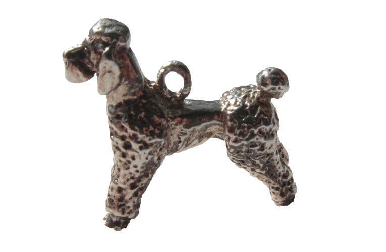 old vintage traditional silver charm of a poodle perfect for charm bracelet