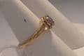 Q112 LADIES 18CT GOLD 1.00CT CLEAR BLUE SAPPHIRE SOLITAIRE RING SIZE M 1/2