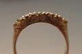 Q125 VINTAGE LADIES 18CT GOLD EMERALD AND 0.25CT DIAMOND CLUSTER RING SIZE M