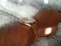 Q217 gents/mens Rolex solid 14ct gold oyster perpetual 1007 watch box and papers