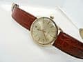Q217 gents/mens Rolex solid 14ct gold oyster perpetual 1007 watch box and papers