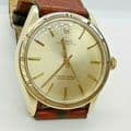 Q217 gents/mens Rolex solid 14ct gold oyster perpetual 1007 watch box and papers