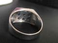 Q86 - Gents 14K White Gold ring with 1.35K Clear Blue Ceylon Sapphire
