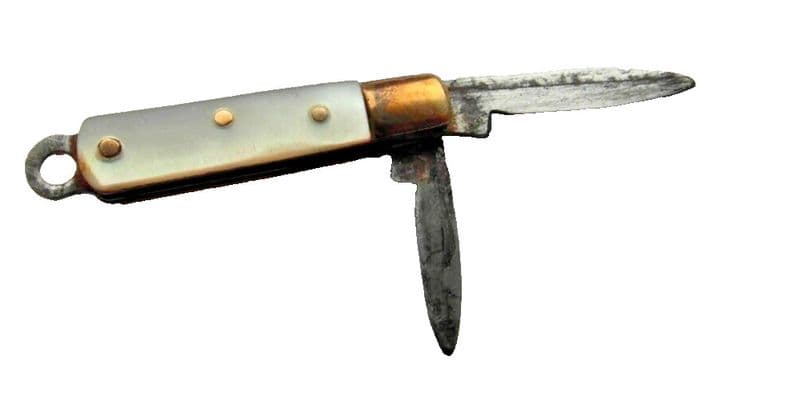 rare old antique miniature swiss army penknife charm