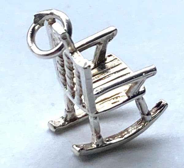 Silver charm of a traditional rocking chair
