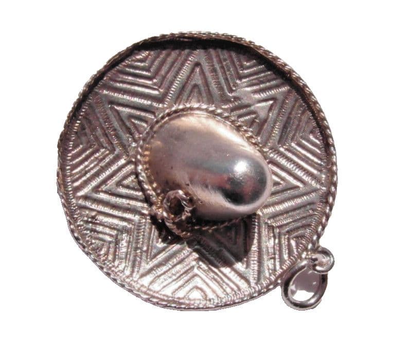 vintage hallmarked silver charm of a Mexican sombrero for a charm bracelet