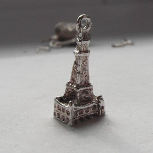 vintage silver charm of the famous landmark Blackpool tower for a charm bracelet