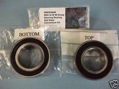 BSA A7 A10 ROCKET B31 B33 B34 GOLDSTAR M20  STEERING BEARING CONVERSION