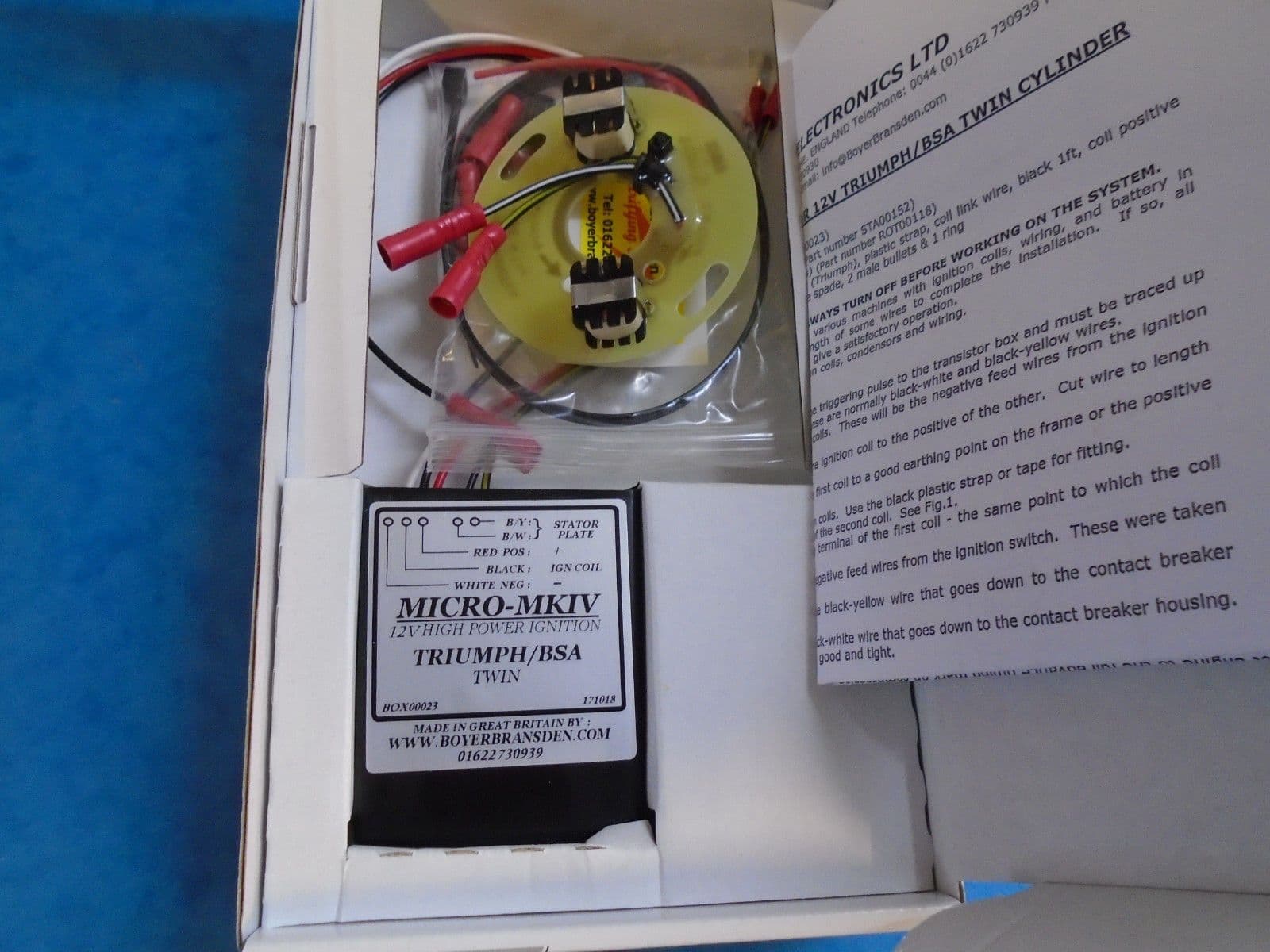 BSA TWINS BOYER MK4 IGNITION SYSTEM 00052 196372 A50 A65T A65 LIGHTNING
