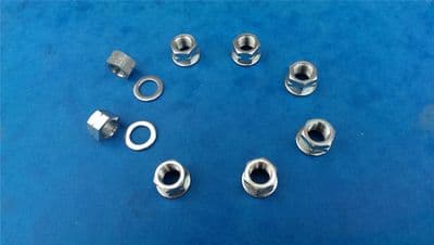 GENUINE TRIUMPH CYLINDER BASE NUT SET E2412  1957-67  T21 3TA 5TA TIGER100
