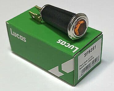 LUCAS AMBER HEADLAMP WARNING LAMP WITH 12 VOLT BULB 1971-83 BSA NORTON TRIUMPH