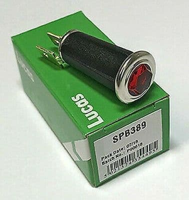 LUCAS RED HEADLAMP WARNING LAMP WITH 12 VOLT BULB 1966-83 BSA NORTON TRIUMPH