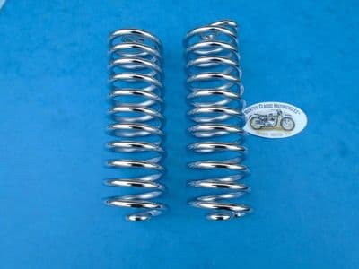 LYCETT SADDLE SPRING X 2   F 1728T   CHROME   6 3/8