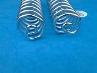 LYCETT SADDLE SPRING X 2   F 1728T   CHROME   6 3/8