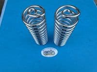 LYCETT SADDLE SPRING X 2   F 1728T   CHROME   6 3/8