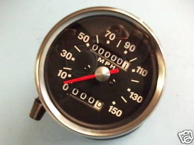 SPEEDOMETER FOR TRIUMPH, BSA, NORTON - BLACK DIAL
