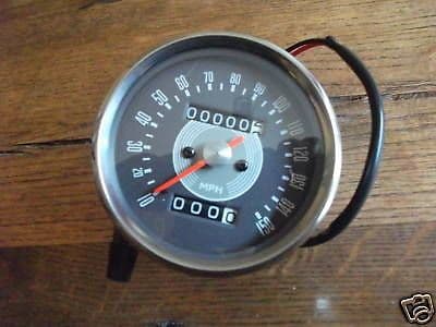 SPEEDOMETER FOR TRIUMPH  BSA  NORTON   GREY FACE MPH   BONNEVILLE ATLAS LIGHTING