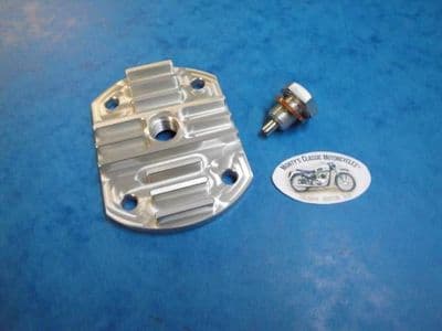 TRIUMPH ALLOY SUMP PLATE WITH MAGNETIC PLUG 1938-62 PRE UNIT 5T TIGER100 6T T120