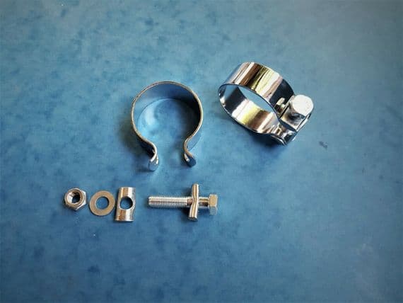 TRIUMPH EXHAUST BALANCE PIPE CLIP X2  70-7512 1969-83 T100R  TR6 T120 TR7 T140