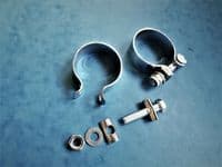 TRIUMPH EXHAUST BALANCE PIPE CLIP X2  70-7512 1969-83 T100R  TR6 T120 TR7 T140
