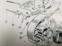 TRIUMPH KICKSTART STOP PLATE SET T 1157 1957-74 T21 3TA 5TA T100A T100C T100R