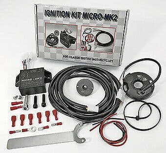 TRIUMPH NORTON BSA ELECTRONIC IGNITION KIT 6 OR 12 VOLT MICRO MK2 TWIN CYLINDER