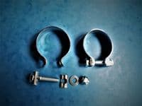 TRIUMPH PRE UNIT SILENCER CLIP X2   E 3767  1938-62   5T T100 6T T110 TR6 T120