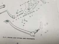 TRIUMPH REAR BRAKE PEDAL LEVER   F 6064   1965-70  TR6 TROPHY  T120 BONNEVILLE