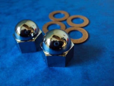 TRIUMPH ROCKER SHAFT CHROMED DOMED NUT E-1435 1937-70 3TA  5T TIGER100 6T T120