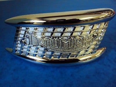 TRIUMPH TANK BADGE F4128  PRE-UNIT 1957-62    UNIT 1957-65    5T 6T T100 T120 3TA 5TA T100A