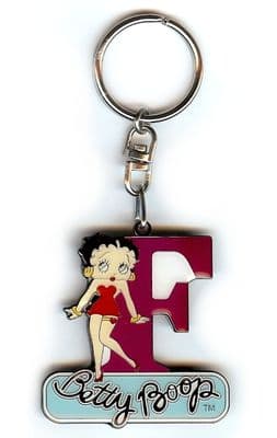 Betty Boop Alphabet Keyring - Letter F