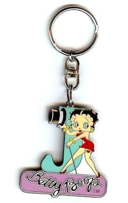 Betty Boop Alphabet Keyring - Letter J