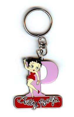 Betty Boop Alphabet Keyring - Letter P
