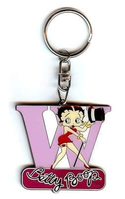 Betty Boop Alphabet Keyring - Letter W