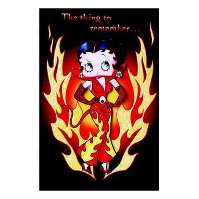 Betty Boop Decoupage Card - Bad Girl