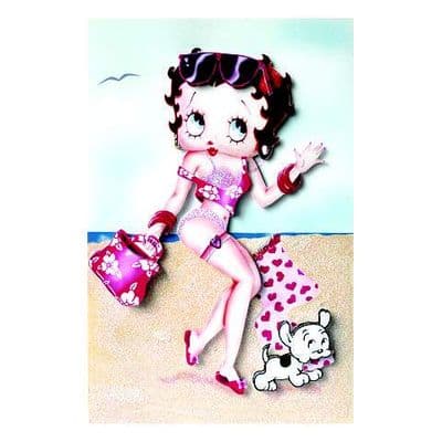 Betty Boop Decoupage Card - Beach Babe