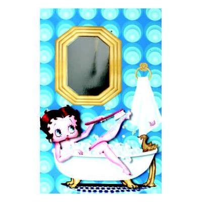 Betty Boop Decoupage Card - Bubble Bath