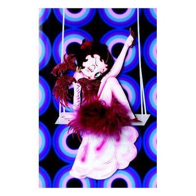 Betty Boop Decoupage Card - Caberet