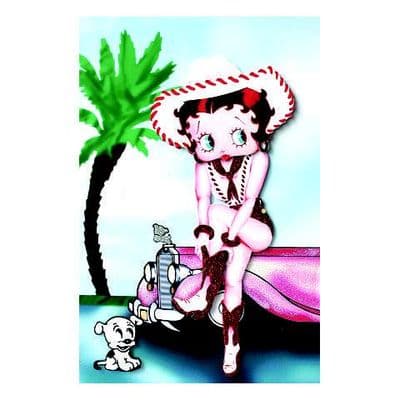 Betty Boop Decoupage Card - Cowgirl