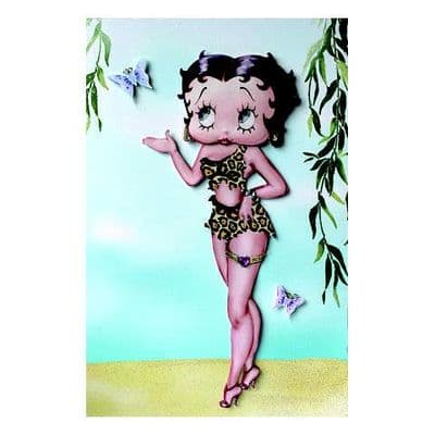 Betty Boop Decoupage Card - Jungle Queen