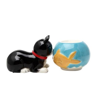 Cat & Goldfish Novelty Cruet