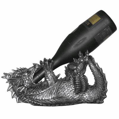 Guzzlers Silver Dragon Wine Bottle Holder