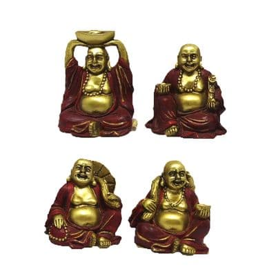 Happy Golden Buddhas set of 4