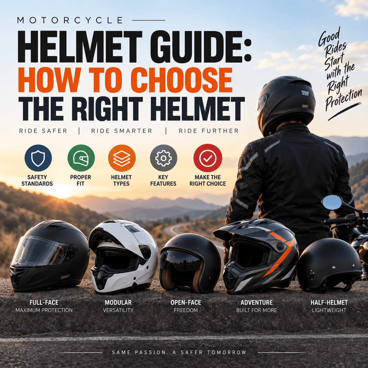 Motorcycle Helmet Guide: How to Choose the Right Helmet