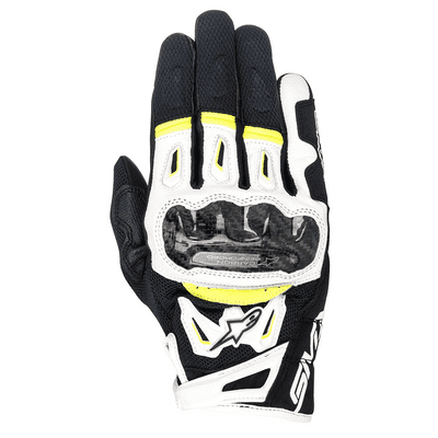 Alpinestars SMX-2 Air Carbon V2 Gloves Black/White/Yellow