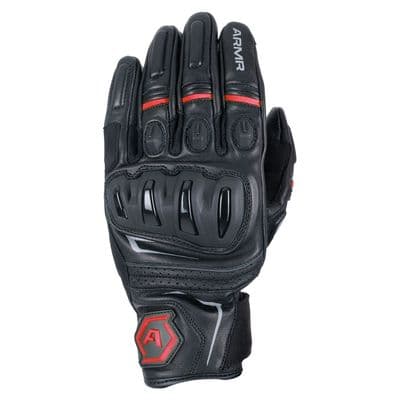 ARMR Raiden 3.0 Leather Gloves Black/Red