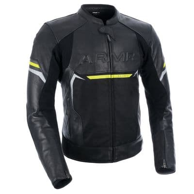 ARMR Raiden 3.0 Leather Jacket Black/Yellow