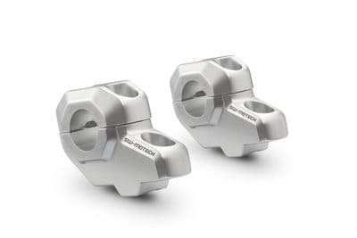 Bar back for Ø 22 mm handlebar. H=30 mm. Back 21 mm. Silver. LEH.00.039.21001/S