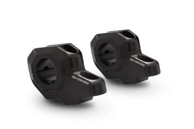 Bar back for Ø 28 mm handlebar. H=30 mm. Back 22 mm. Black. LEH.00.039.23100/B