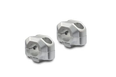 Bar riser for Ø 22 mm handlebar H=15 mm. Silver. LEH.00.039.22001.15/S